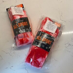 Vibrant Red Athletic Socks for Performance